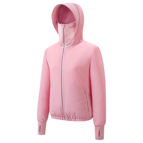 Yaoyar Men Women Air-Conditioned Sun-Protective Jacket Cooling Outdoor Heatstroke-Preventive Hooded Outerwear Long Sleeve Crew Neck Top