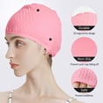 thumbnail image 2 of Gorro de natación de silicona, gorro de baño cómodo, ideal para cabello rizado, corto, medio largo, gorro de natación para mujeres y hombres, gorros de ducha que mantienen el peinado sin cambios Xemadio LRWJ848-5, 2 of 6