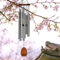 thumbnail image 4 of Woodstock Wind Chimes for Outside, Garden Decor, Outdoor Decor for Your Patio and Front Porch (28") Silver Wind Chime Woodstock Mindfulness Chime Medium (WMCM), 4 of 7