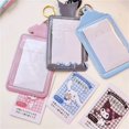 thumbnail image 4 of LLavero de 3 estilos Kawaii Sanrioed Kuromi Cinnamoroll My Melody, tarjeta bancaria, tarjeta de identificación, tarjeta de Metro, bolsa colgante de regalo, 4 of 4