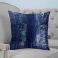 thumbnail image 4 of 14x14 Pillow Covers Set of 2, Navy Blue Throw Pillow Covers Decorative Couch Cushion Case, Retro Oil Painting Modern Abstract Art Aesthetics Microfiber Square Pillowcases for Bedroom Car Living Room, 4 of 7
