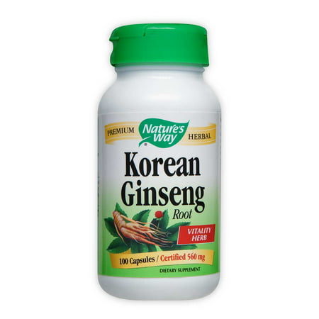 Nature's Way Vitalité Herb Capsules coréenne Ginseng - 100 CT
