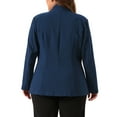 thumbnail image 3 of Agnes Orinda Plus Size Business Suit Blazer for Women Button Long Sleeve Office Work Blazer Jacket, 3 of 5