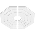 thumbnail image 2 of 36"OD x 7"ID x 14 1/4"C x 1"P Westin Architectural Grade PVC Contemporary Ceiling Medallion, Two Piece, 2 of 11