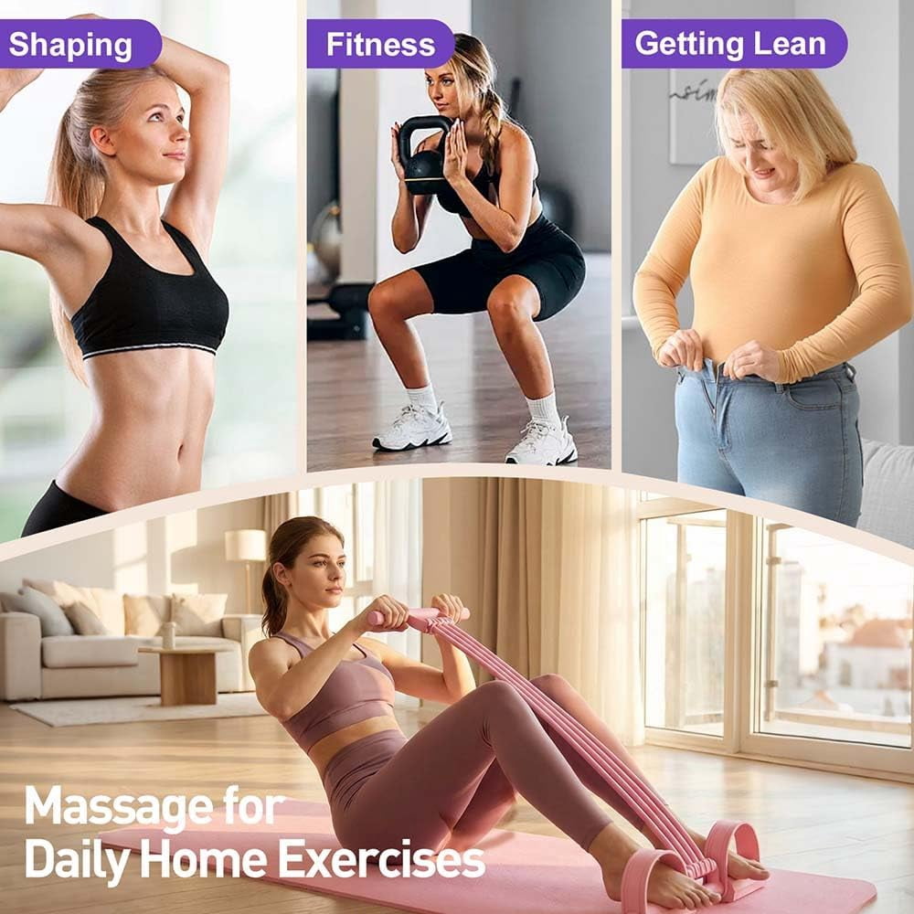 Pedal Resistance Bands with Handles, 2026 Upgraded 6-Tube Multifunction Tension Rope for Yoga Pilates, Durable Elastic Pedal Puller Resistance Band Sit Up Fitness Equipment for Women