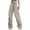 Khaki, variant on Efsteb Womens Sweatpants Wide Leg Pants Elastic Waisted Drawstring Cargo Pants Baggy Hiking Sweat Pants with Pockets Y2K Trousers (Dark Gray,M)
