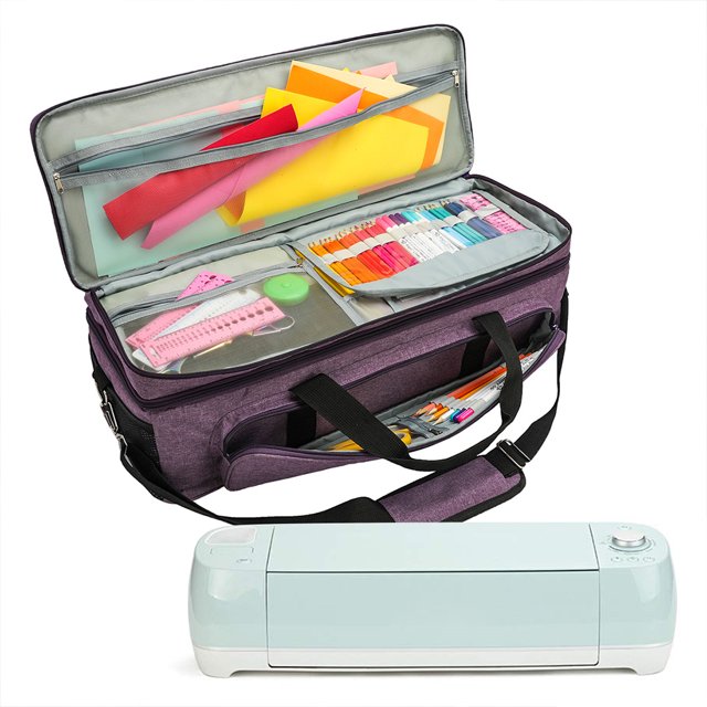 Becaristey Multi-pocket Machine Carrying Bag Tear Resistant Adjustable Strap Included Heavy Duty OxfordCloth Well Organized purple