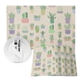 thumbnail image 7 of Summer Green Plants Succulent Cactus Vase Placemats Set of 4,Wipeable Washable Table Mats for Dining Tables,Vintage Cotton Linen Back Place Mats for Kitchen Event Party Tabletop Decor, 7 of 7