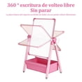 thumbnail image 3 of Caballete de 2 Caras, Viene con 121 accesorios Pizarrones para Niños Caballete de Arte 2 En 1pizarra Blanca y Negra de Doble Cara Pizarra Blanca Portátil para Jardín de Infantes y Hogar(Rosa), 3 of 9