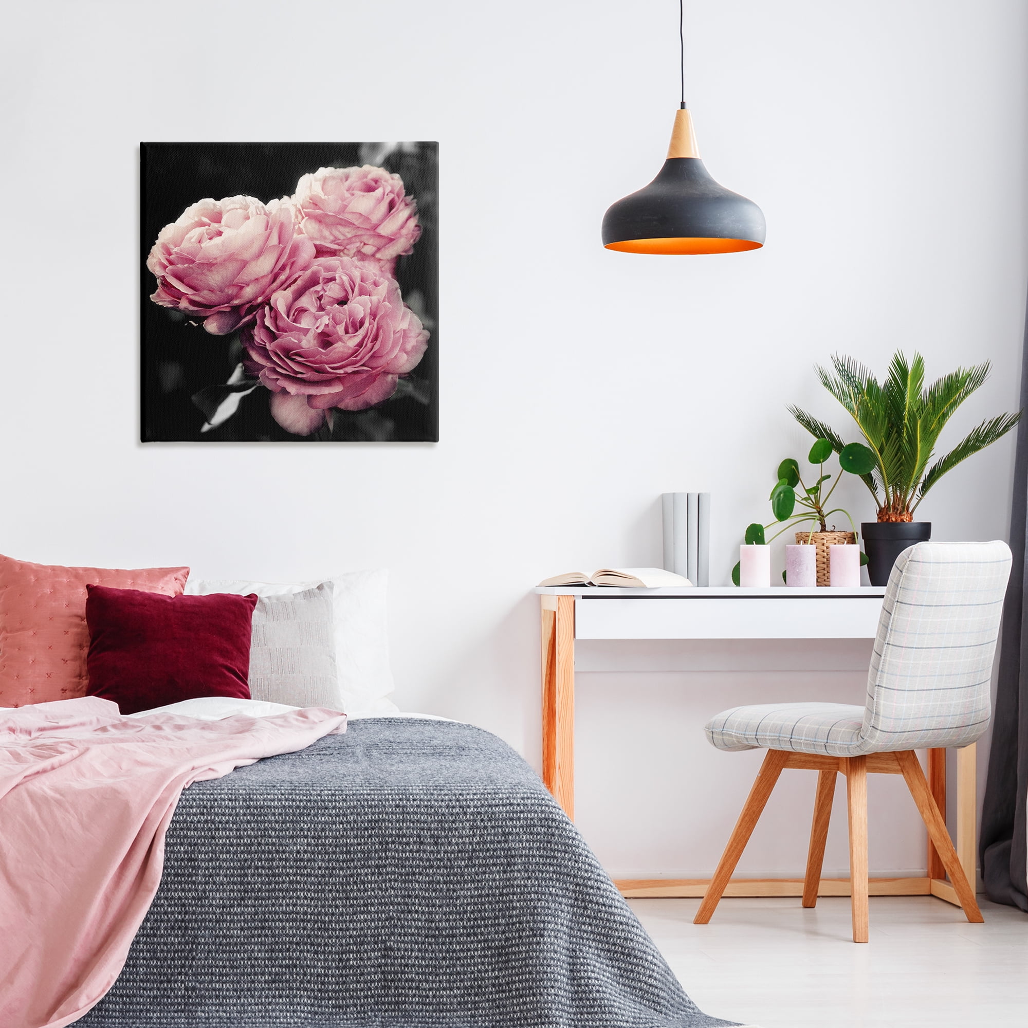 Stupell Industries Full Blooming Roses Plants & Flowers Photography Wrapped Canvas Art Print Wall Art, 30 x 30