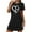 Black, variant on HomeGardon Women's Sleepwear Nightgowns for Women,Women's Oversized Short Nightgown Fashion Chest Print Short Sleeve Nightdress,S-XXL
