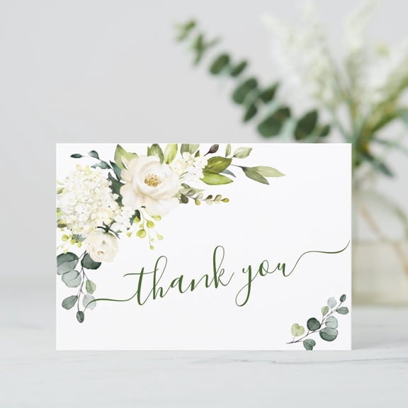 Elegant Floral Thank You Cards – Set of 20 Blank Cards with Envelopes – Perfect for Gifts, Weddings, or Everyday Gratitude
