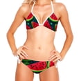 thumbnail image 2 of Watermelon Women's Bikini Set with Detachable Sponge and Adjustable Strap, Two-Pack, Ideal for Swimming and Beachwear, 2 of 6