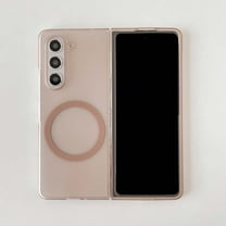 for Samsung Galaxy Z Fold 7 Magnetic Case [Support Wireless Charging] Slim Lightweight Matte Skin-Feel Hard Back Protective Case, Military Grade Drop Proof Cover, Shockproof Phone Case, Coffee