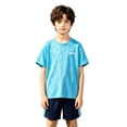 thumbnail image 2 of WhouRiu Boys Summer Athletic Outfits Short Sleeve Tees And Shorts Sets Kids Sports Clothes, 2 of 9