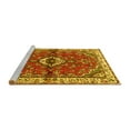 thumbnail image 2 of Ahgly Company Machine Washable Indoor Round Persian Yellow Traditional Area Rugs, 6' Round, 2 of 4