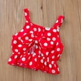 thumbnail image 5 of AURIGATE Toddler Baby Girl Summer Girls Sling Polka Dot Bow Tie Top Shorts Two-piece Suit Clearance, 5 of 5