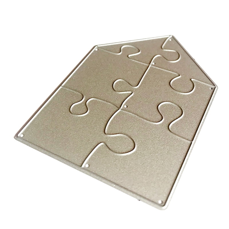 HOMEIU 6-Piece Puzzle Dies for Card Making Trapezoid Cutting Dies Cut
