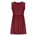 thumbnail image 4 of Icvfdpl Robes d'Été pour Femmes, Robe Moulante Sans Manches Mini Smockée Ligne A Élégante Robe Florale pour Femmes,S, 4 of 5
