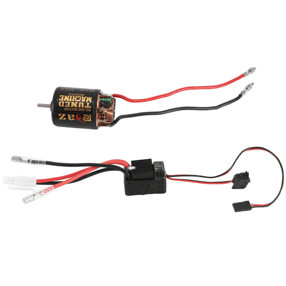 540 Brushed Motor 80T with 1060 Brushed ESC 60A 2-3S LiPo Waterproof Electric Speed Controller for RC 1/10 Crawler Car