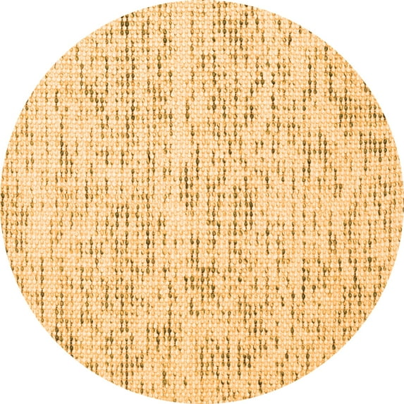 Ahgly Company Indoor Round Solid Orange Modern Area Rugs, 6' Round