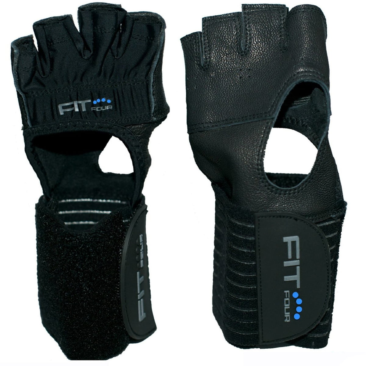 Black Fit Four The Spartan Grip Fitness Weight Lifting Gloves 