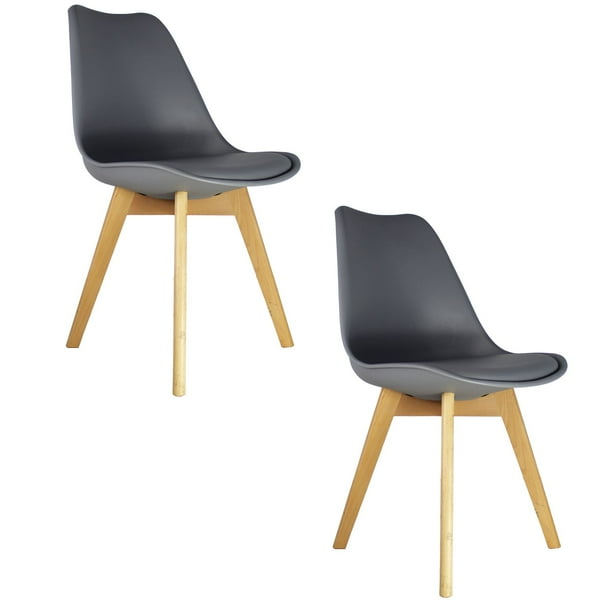 Sillas Grises Eames Frankfurt para Comedor 2 Piezas MUNDO IN Casa