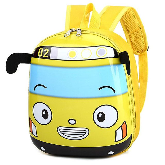 Lindas mochilas escolares favorables para niños, mochila escolar con forma de coche en 3d de dibujos animados para niños, mochila para jardín de infantes para niños y niñas