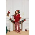 thumbnail image 4 of U2SKIIN Couple Pajama Sets, Plaid Matching Pajama Set for Men and Women Soft Warm Pjs Set（Dark-red/Christmas Tree Womens, Large）, 4 of 7