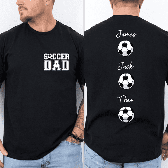 Custom Soccer Dad Shirt Personalized Tshirt Father’s Day Gift for Sports Dads