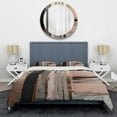 thumbnail image 3 of Designart "Contemporary Forms Rose Gold and Pink I" Abstract Bedding Covert Set - Modern Gold Bed Set With 1 Shams, 3 of 6