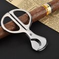thumbnail image 4 of Cigar Supplies Classic Stainless Steel Cigar Scissors Round Cutter Head Guillotine Knife Smoking Accessories for Cohiba Cigar (Silver), 4 of 7