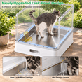 thumbnail image 5 of Gray Enclosed XXL Stainless Steel Cat Litter Box With Lid, Drawer, Mat And Scoop, 5 of 9