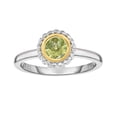 thumbnail image 1 of 18k Gold And Sterling Silver Peridot Fancy Ring, Size 8, 1 of 1