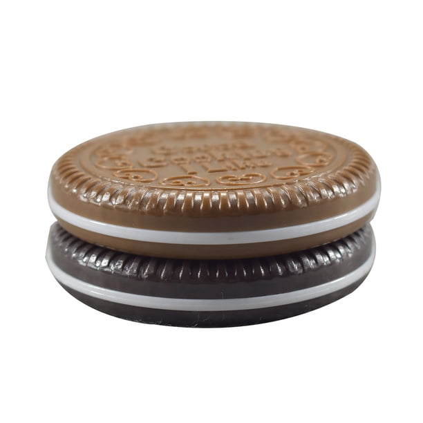 Galletas de chocolate de moda Espejo de bolsillo compacto Espejo cosmético con peine Accesorios de maquillaje para mujeres (color aleatorio)