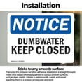 thumbnail image 3 of (2 Pack) Dumbwaiter Keep Closed OSHA Notice Sign 14 Inch X 10 Inch Vinyl Label Decal Sticker Weather Resistant, UV Protected for Workplace, Business, and Construction Site, Made in the, 3 of 7