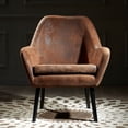 thumbnail image 2 of Teamson Home Divano Armchair with Aged Fabric, Brown, 2 of 7