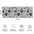 thumbnail image 3 of Paw Prints and Bones Bathroom Rugs Mat,Non Slip Microfiber Bathroom Rug,Rubber Backing,Soft Bathroom Mats for Bathroom Floor,Tub and Shower,47x17in(120x43cm), 3 of 5