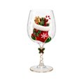 thumbnail image 2 of 3D Christmas Glass Goblet, Christmas Themed 3D Glass Cup, Holiday Party Drinkware and Table Decor for Home (B), 2 of 7
