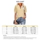 thumbnail image 5 of Blusa de manga abombada con cuello en V, Color puro, ajustada, informal, de manga corta, para mujer, amarillo, XXL, 5 of 5