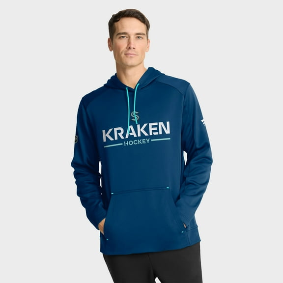 Men's Fanatics Deep Sea Blue Seattle Kraken Authentic Pro Rink Hoodie