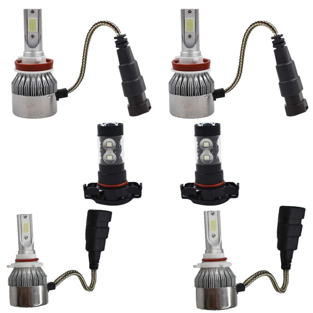 Fog Light For 2007-2013 GMC Sierra 1500 2500 3500 9005 H11 5202 LED Headlight