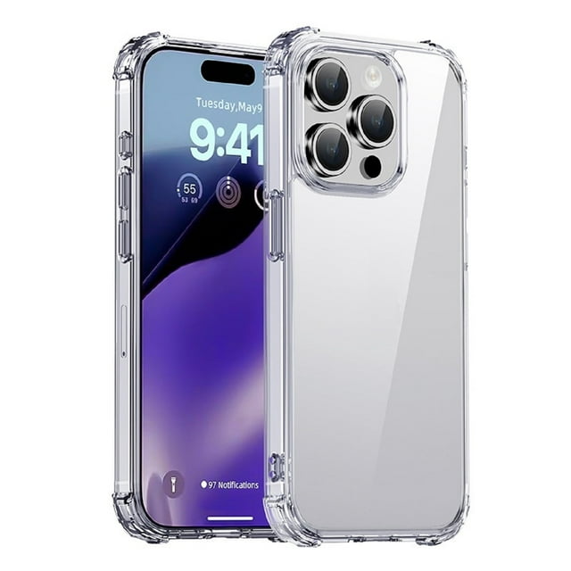 Adakot for iPhone 15 Case Clear, Not Yellowing Shockproof Protective Gel Phone Case for iPhone 15