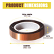 thumbnail image 4 of 12 Rollos de Cinta Térmica de 10 mm X 33 M Cinta Resistente Al de Alta Temperatura Cinta de Transferencia de para Vinilo Prensado por Sublimación Térmica, 4 of 5
