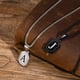 thumbnail image 2 of Collares geométricos con inicial personalizada para hombres, colgante rectangular cuadrado de acero inoxidable, impermeable, Collar con letras de A-Z, regalos para él, 2 of 4