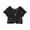B-Black1647, variant on XIAONU Women's Cropped Shrug Short Sleeve Openwork Beach Casual Cover Up