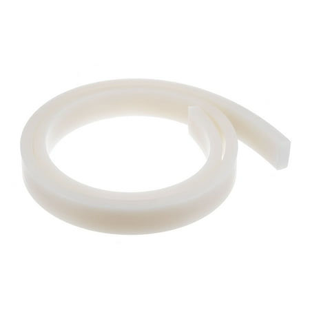 

Uxcell Flexible Solid Silicone Strip 0.98 x0.39 x3.28ft Rectangular No Adhesive Roll for Door White