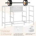 thumbnail image 3 of Dresser for Bedroom with LED Lights Chest of Drawers with Charging Station 8 Drawers Fabric Dresser,White, 3 of 9
