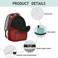 thumbnail image 4 of Black and Red Checkered Backpack for School,Cute School Bag,Schoolbag with Adjustable Shoulder Straps & Padded Back,15.3"x11"x7.1".﻿, 4 of 6