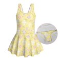 thumbnail image 6 of Tutolipy Comes with Lining Toddler Girls One Piece Swimsuits, Sleeveless Bodysuit Design Back Strap Girls One Piece Swimsuit with Skirt for Beach Summer Size 10-11 Years, 6 of 8